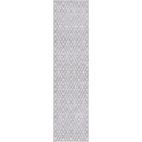 Sabrina Soto Gray 2 ft. x 8 ft. Ella Indoor/Outdoor Runner Rug