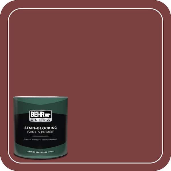 BEHR ULTRA 1 qt. Home Decorators Collection #HDC-CL-11 January Garnet Semi-Gloss Enamel Exterior Paint & Primer