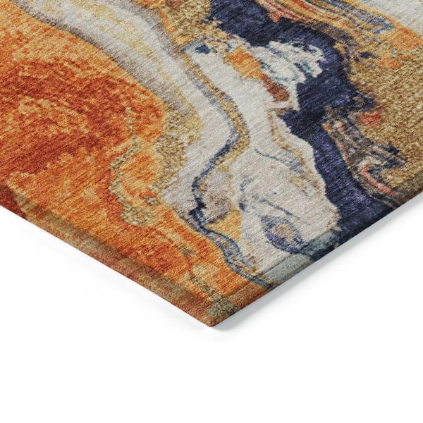 Chantille Machine Washable Indoor/Outdoor Abstract ACN1908 Linen 10 ft. x 14 ft. Accent Rug