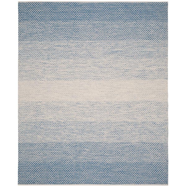 SAFAVIEH Montauk Blue/Ivory 10 ft. x 14 ft. Striped Distressed Geometric Area Rug