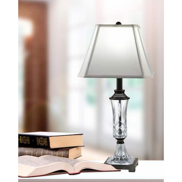 Dale 25 5 In Ebony Black Table, Victorian Cut Crystal Table Lamp