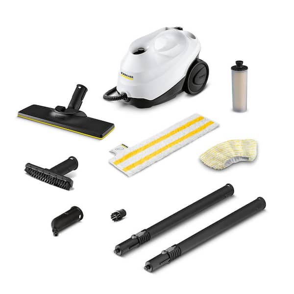 Karcher SC 3-Portable Multi-Purpose Corded Steam Cleaner Hand and Floor Attachments for Grout, Hard Floors, Appliances and More