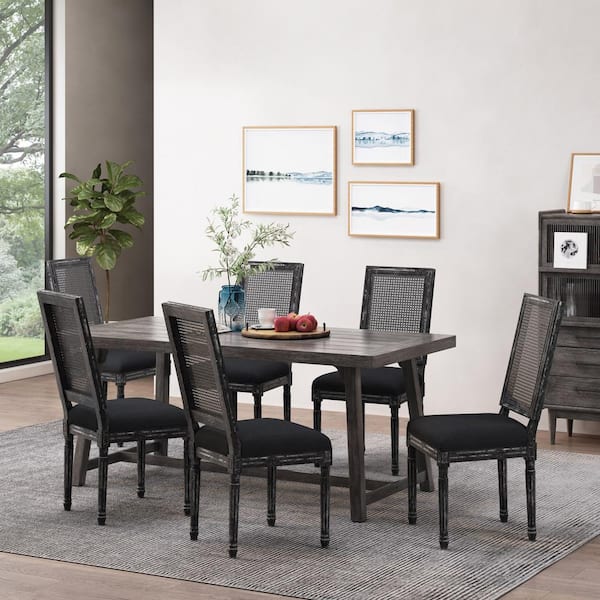 Noble House Beckstrom Black And Gray, 20 Inch Seat Height Dining Room Chairs In Nigeria