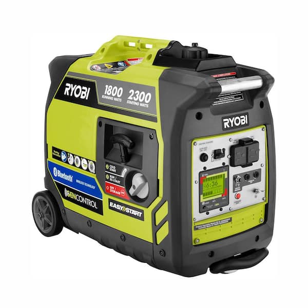 RYOBI Bluetooth 2,300 Starting Watt Super Quiet Gasoline Powered Digital Inverter Generator