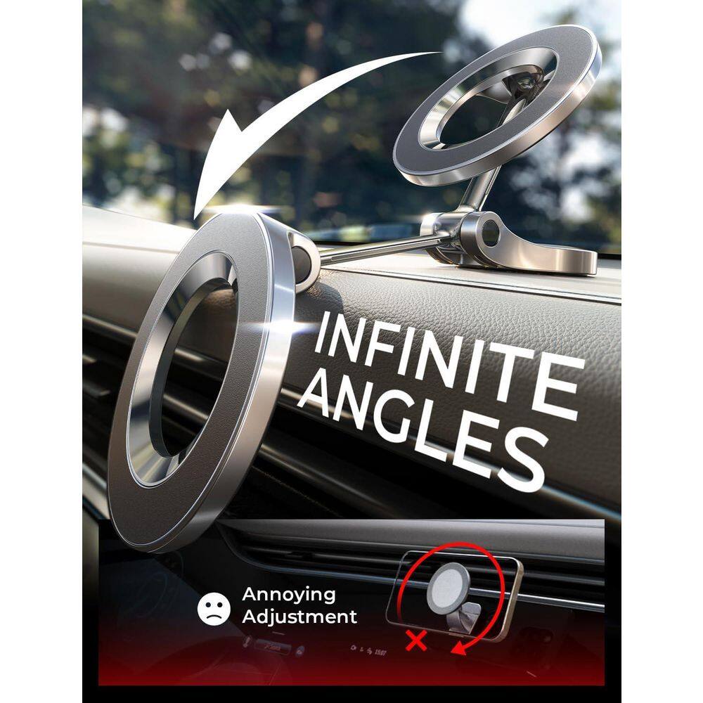 Magnetic 360° Rotation Dashboard Car Phone Holder - Thumbnail 2