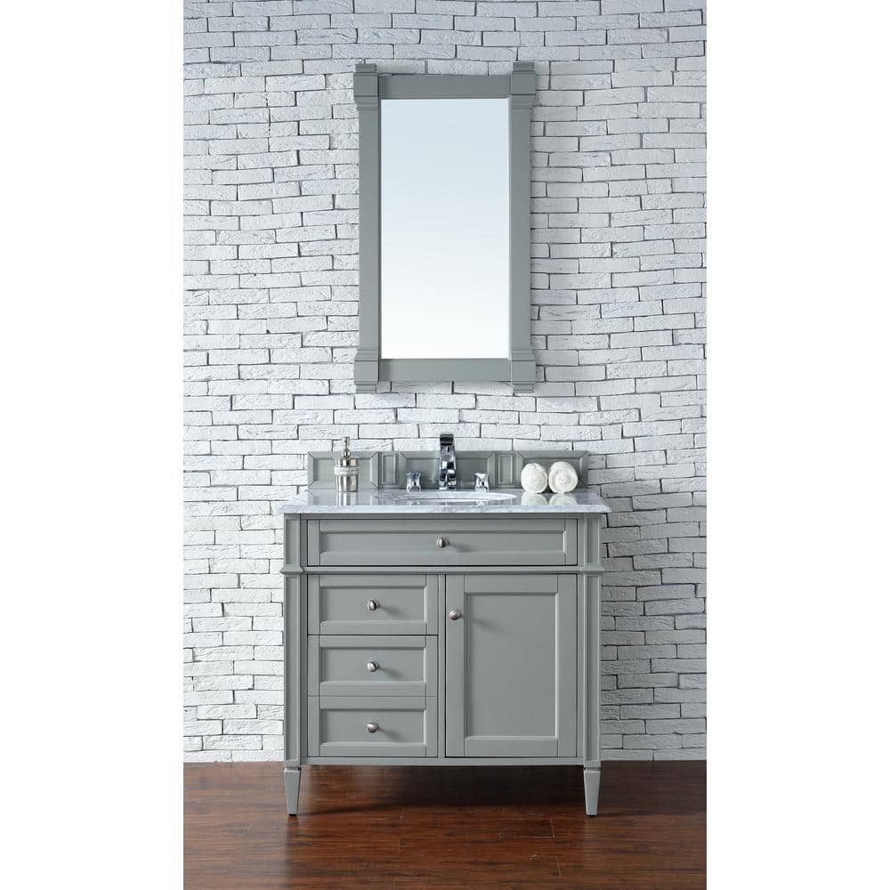 Urban Gray Traditional Wood Floating Wall Mirror 21.5" x 39.25"