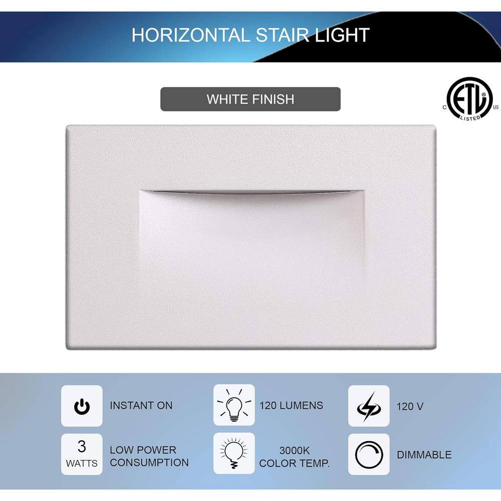 White Stainless Steel Dimmable LED Step Light