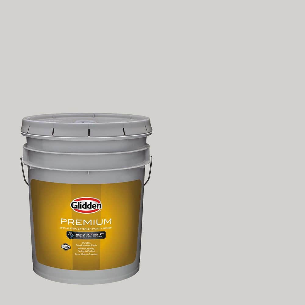 Glidden Premium - 5 gal. PPG0995-2 Ancient Cloud Flat Exterior Latex Paint