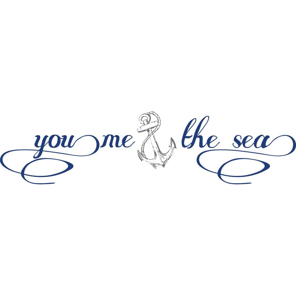 You, Me and the Sea Blue Coastal Wall Decal