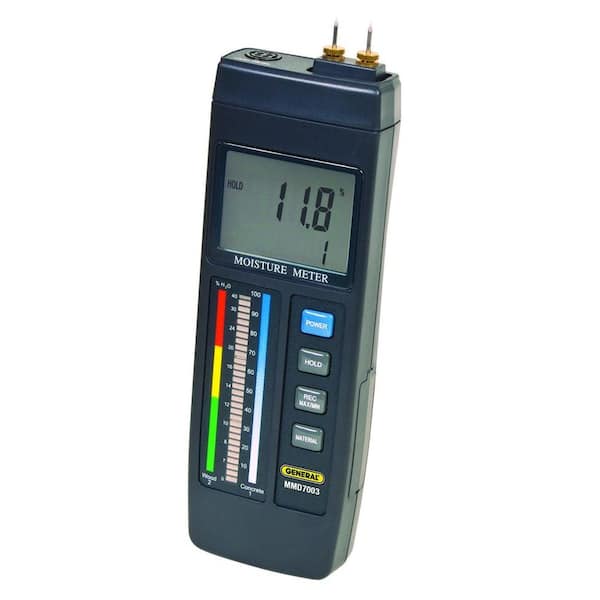 General Tools Pin-Type LCD Moisture Meter with LED Bar Graph
