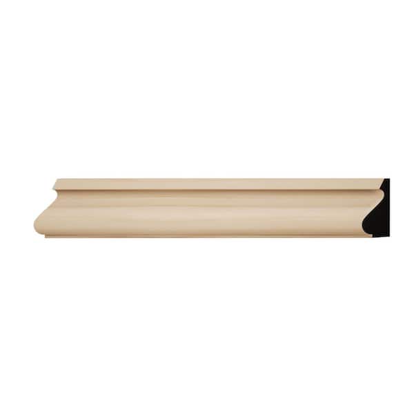 Ekena Millwork WM163 0.69 in. D x 1.38 in. W x 6 in. L Wood (Alder) Baseboard Moulding Sample