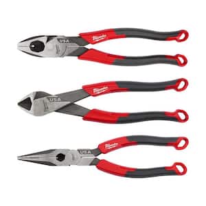 Linesman Plier w/Comfort Grip with 8 in. Long Nose Plier w/Comfort Grip and 8 in. Diagonal Plier w/Comfort Grip
