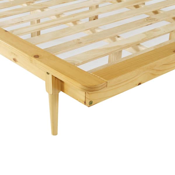 Light Oak King Solid Wood Platform Bed, Solid Platform Bed King