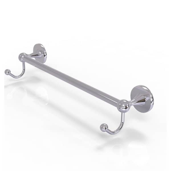 Allied Brass Shadwell Collection 30 in. Towel Bar with Integrated Hooks in Polished Chrome