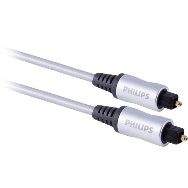 Philips 6 ft. Toslink Fiber Optic Audio Cable with Mini Toslink Adapters