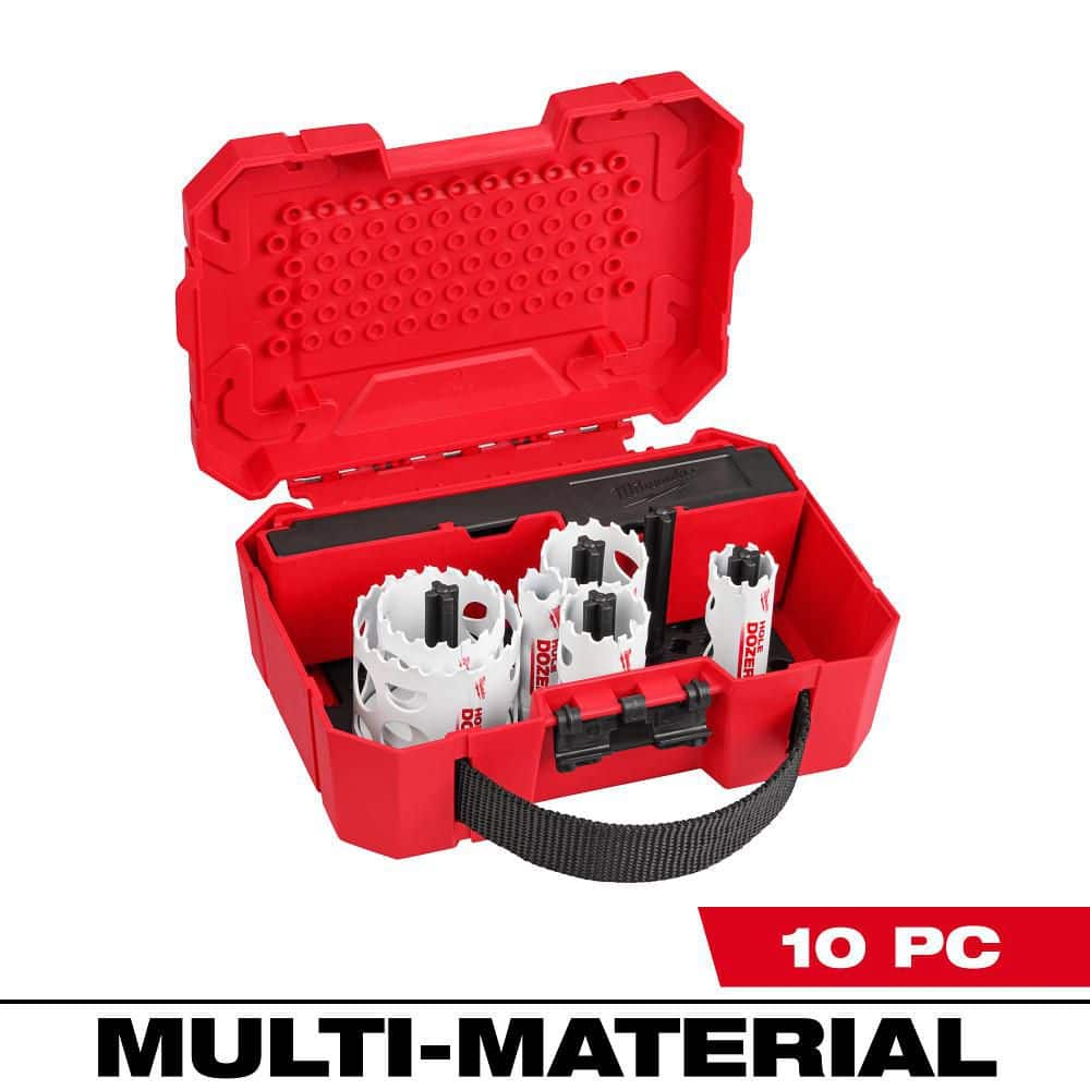 Milwaukee 10 PC HOLE DOZER HVAC Hole Saw Kit 49-22-4001 - The Home