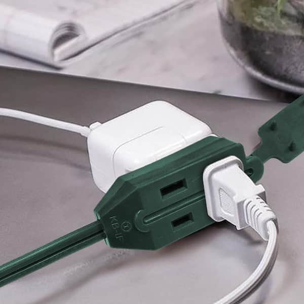 HDX 6 ft. 16/2-Gauge Green Cube Tap Extension Cord EXG-1626 - The