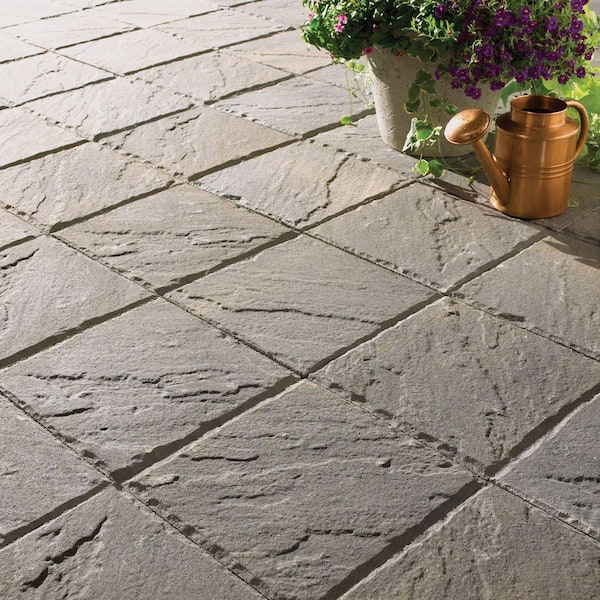 16 in. x 16 in. Charcoal/Tan Slate Top Concrete Step Stone (90-Piece Pallet)