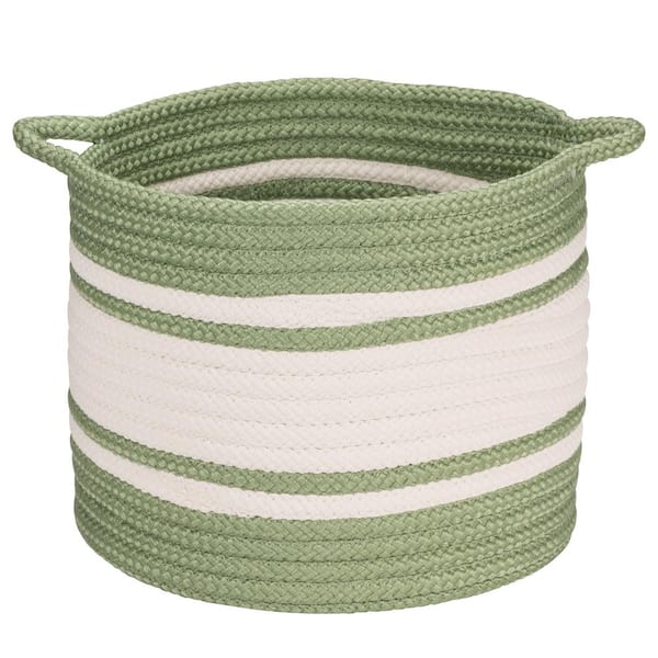 Outland 16 in. x 16 in. x 16 in. Green Round Braided Basket