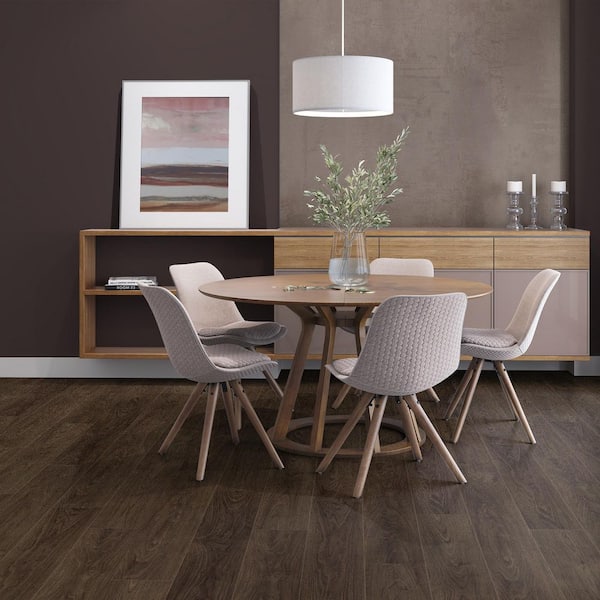 Cypress Creek Walnut 14mm T x 8 in. W Waterproof Laminate Wood Flooring (13.28 sq. ft. /case)