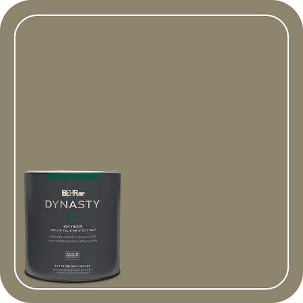 BEHR DYNASTY 1 qt. #ECC-55-3 Olive Sprig Semi-Gloss Exterior Stain-Blocking Paint & Primer