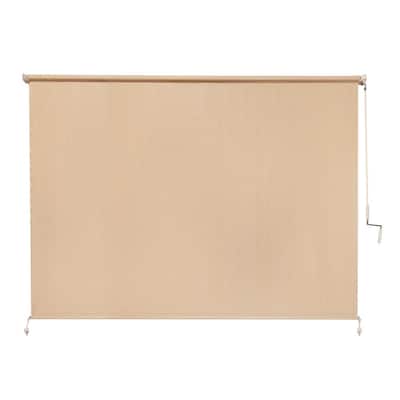 Southern Sunset Cordless Room Darkening Fade Resistant Fabric Exterior Roller Shade 96 in. W x 72 in. L