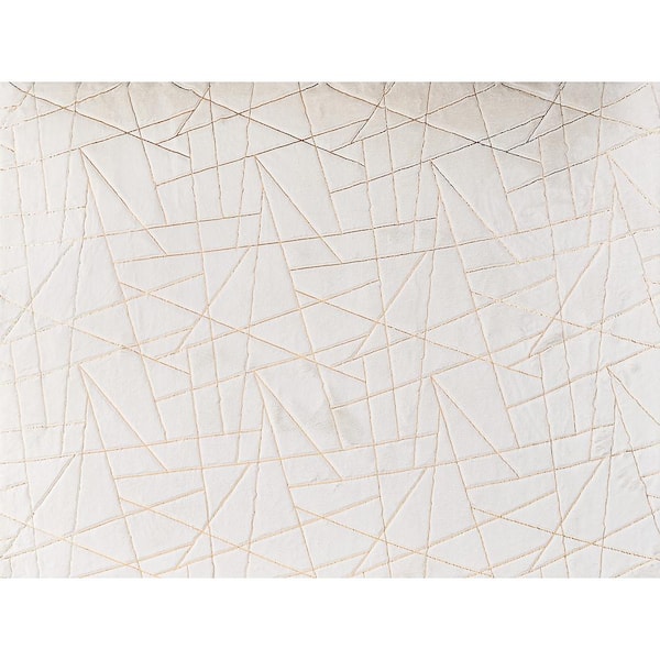 Lily Luxury Geometric Gilded White 8 ft. x 11 ft. Area Rug