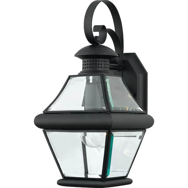 Quoizel Rutledge 1-Light Black Outdoor Wall Lantern Sconce