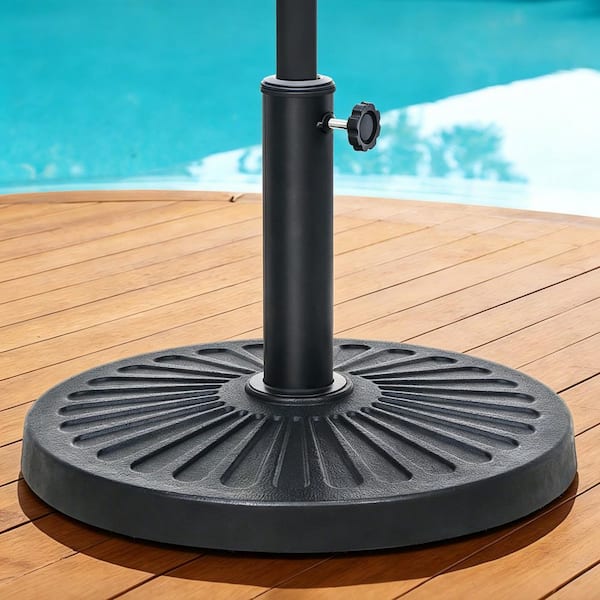 26 lbs. Heavy-Duty Patio Umbrella Base in Black
