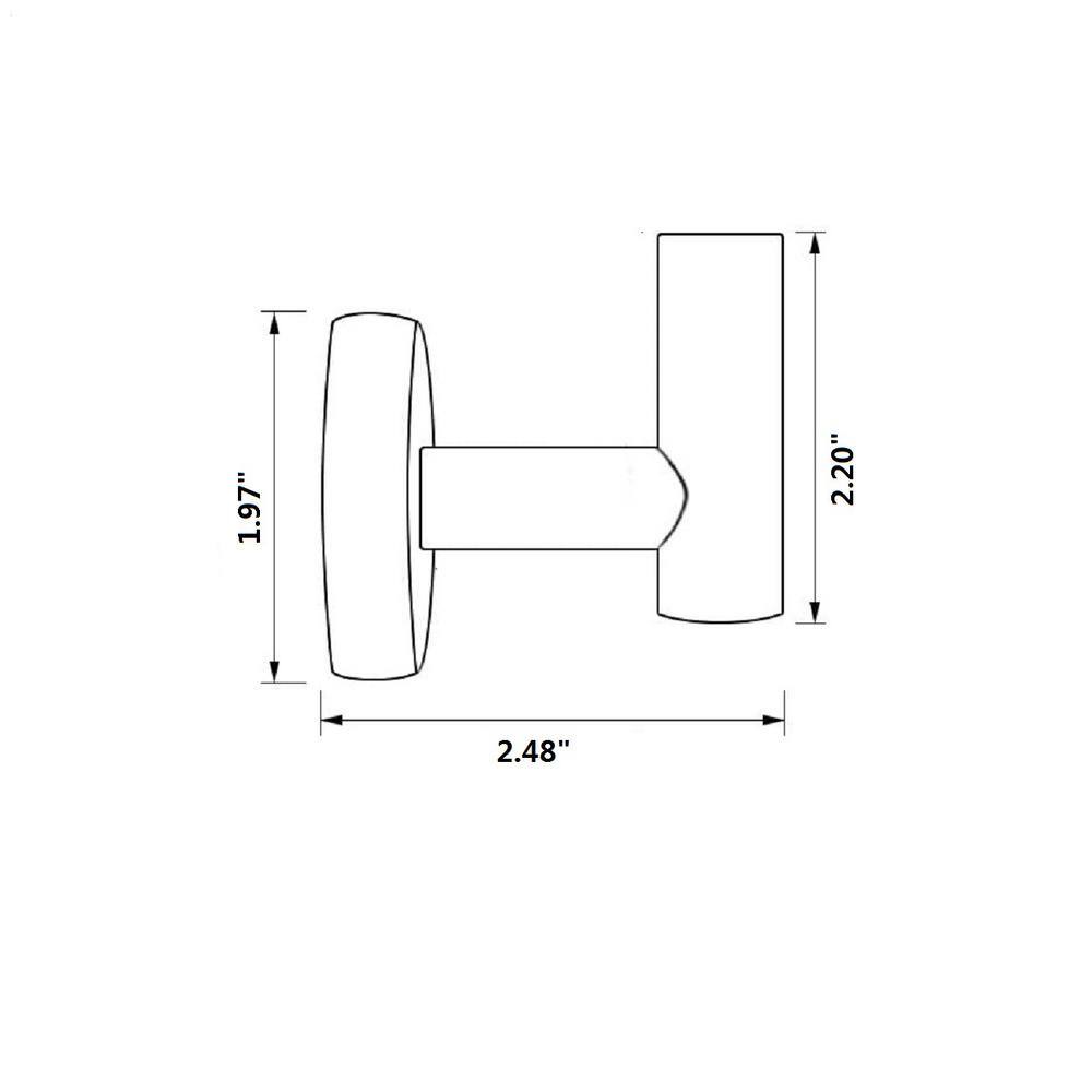 Matte Black Stainless Steel Dual Wall-Mounted Towel Hooks