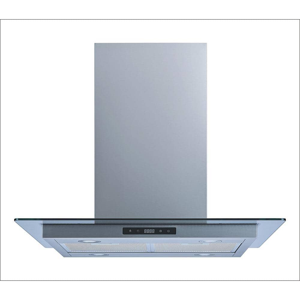 Winflo 30 In. 475 CFM Convertible Island Mount Range Hood In Stainless ...