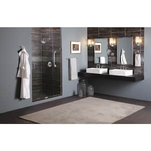 Eva 4-Piece Bath Hardware Set with 18 in. Towel Bar, Paper Holder, Towel Ring, and Robe Hook in Chrome