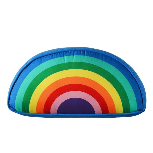 kute kids Magical Rainbow Microfiber Decorative Throw Pillow 16 in. x 10 in.