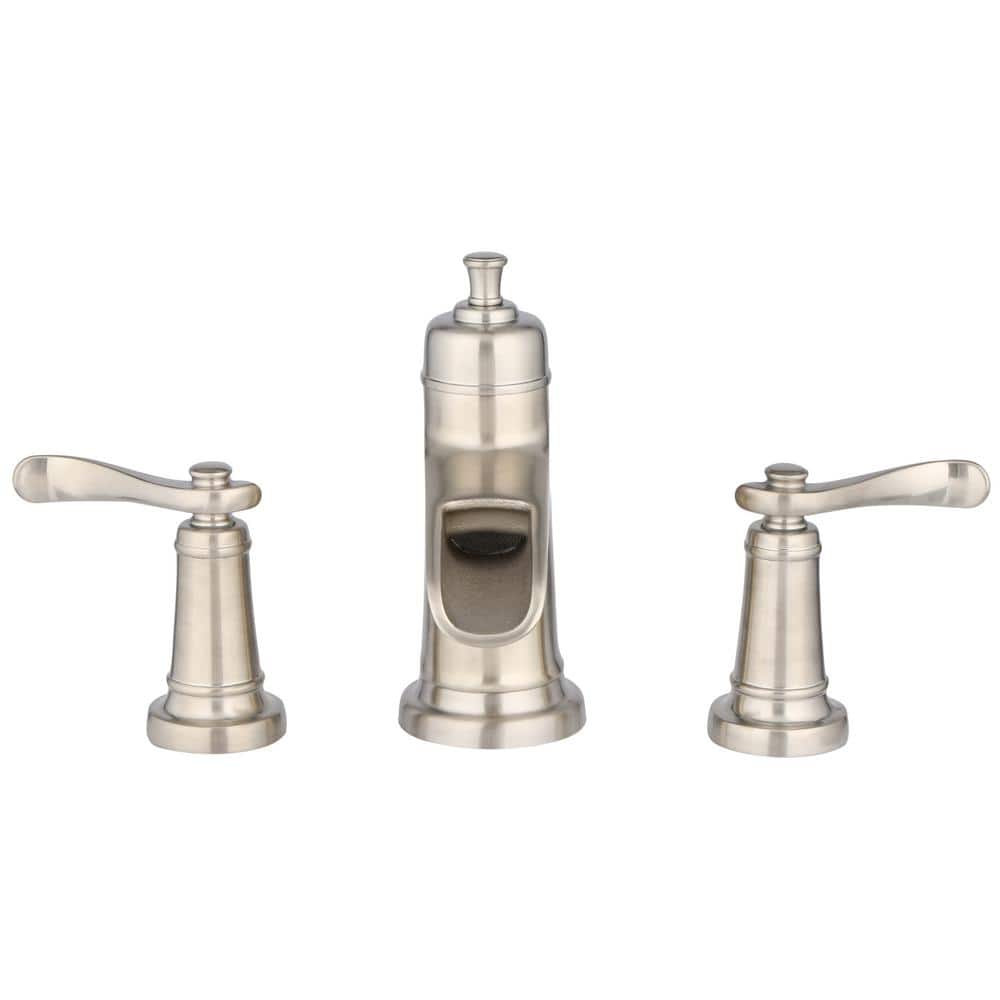 Ashfield Brushed Nickel 2-Handle Widespread Waterfall Bathroom Faucet