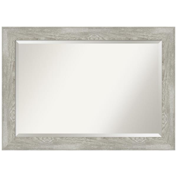 Amanti Art Dove Greywash 42 in. H x 30 in. W Framed Wall Mirror