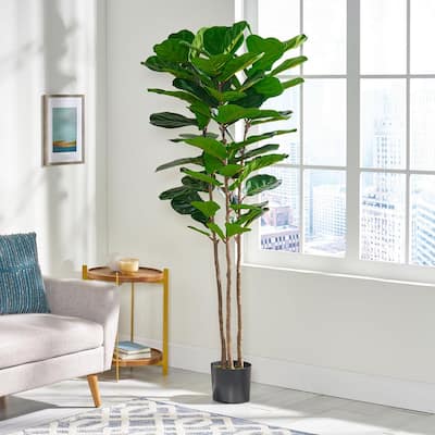 Sherard 6 ft. Green Artificial Fiddle-Leaf Fig Tree