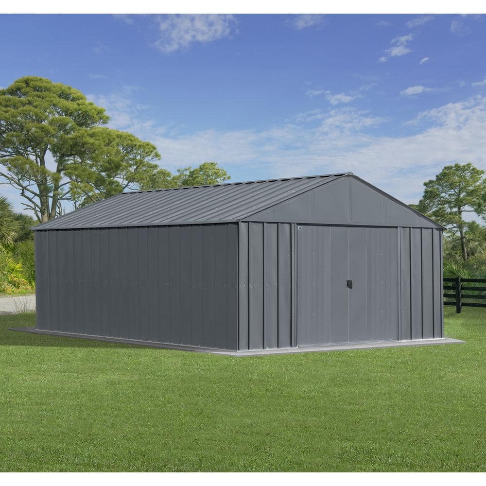 17 ft. Charcoal Steel Storage Shed Kit