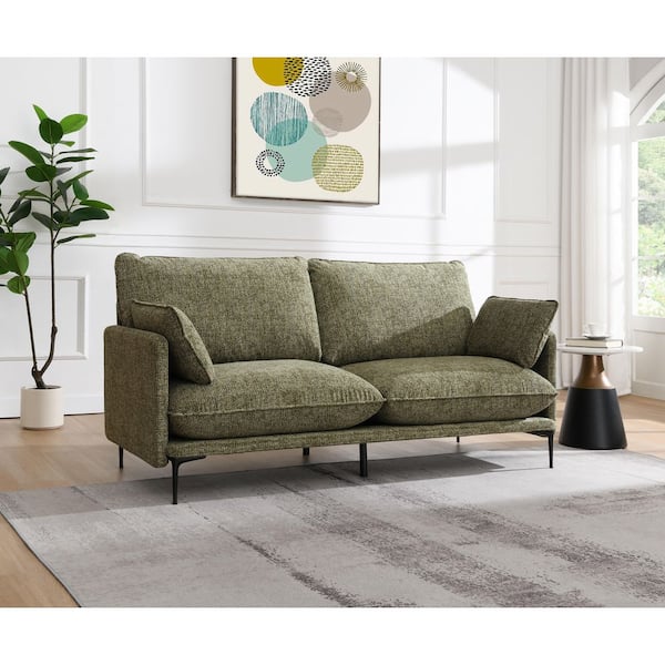 Acme Furniture Aspen 75 in. Track Arm Fabric Rectangle with 2
