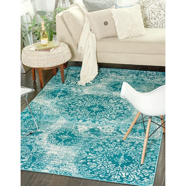 Sofia Grand Turquoise 2' 0 x 6' 7 Runner Rug
