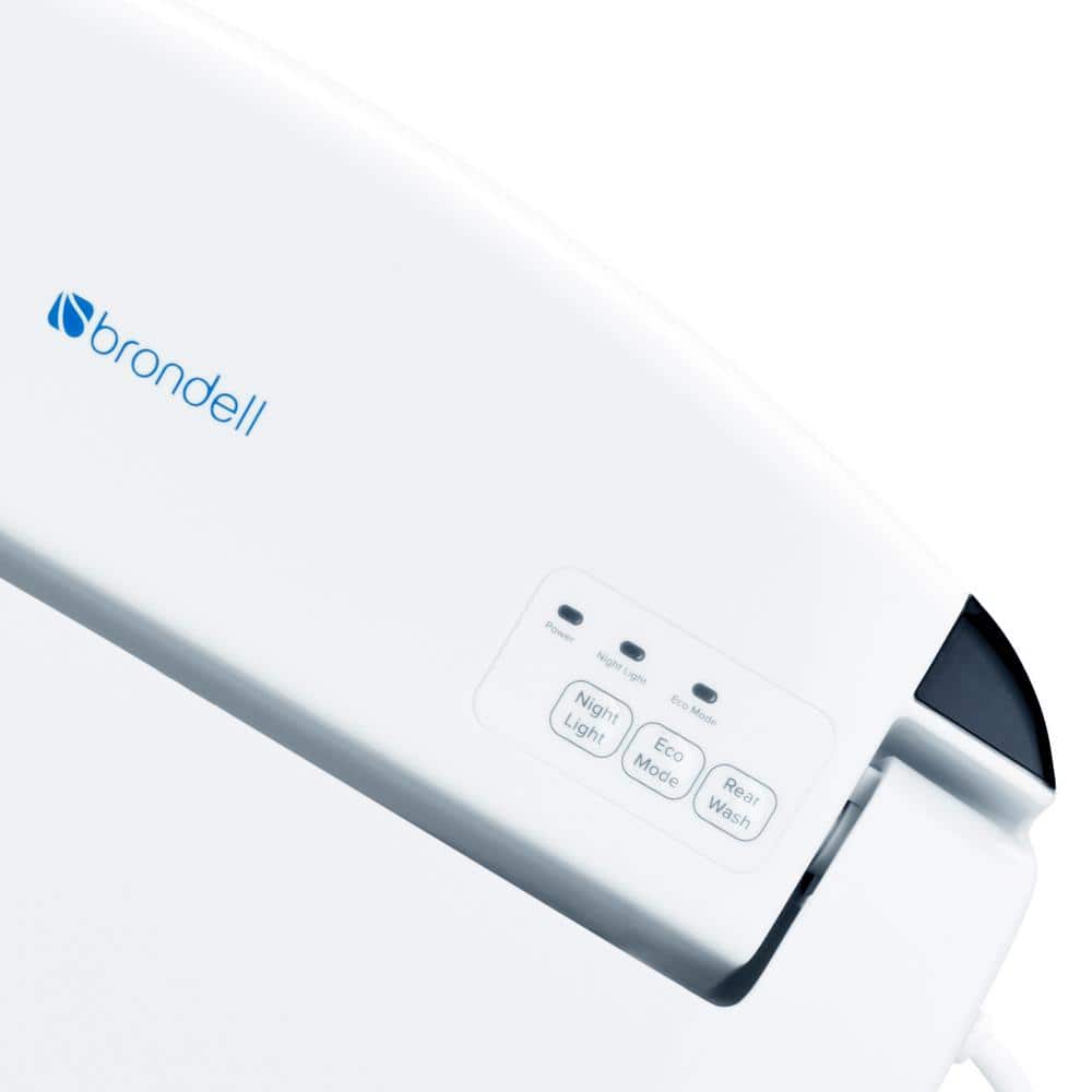 White Round Advanced Heated Bidet Toilet Seat with Stainless Steel Nozzle