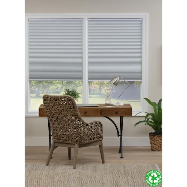 Perfect Lift Window Treatment Cut-to-Width White Cordless Blackout Eco  Polyester Honeycomb Cellular Shade 30 in. W x 84 in. L QMWT300840 - The  Home Depot
