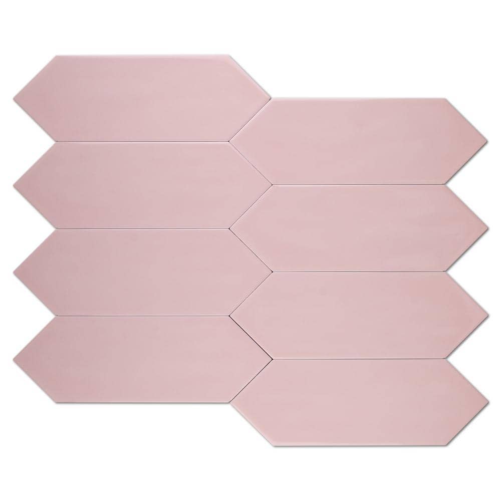 Taylor Pink 3.94 in. x 11.81 in. Polished Ceramic Picket Tile Sample price history on PriceWatchPro