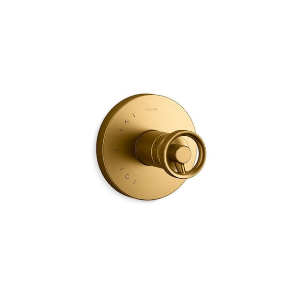 Components 1-Handle Wall Mount Valve Handle Trim Kit in Vibrant Brushed Moderne Brass (Valve Not Included)