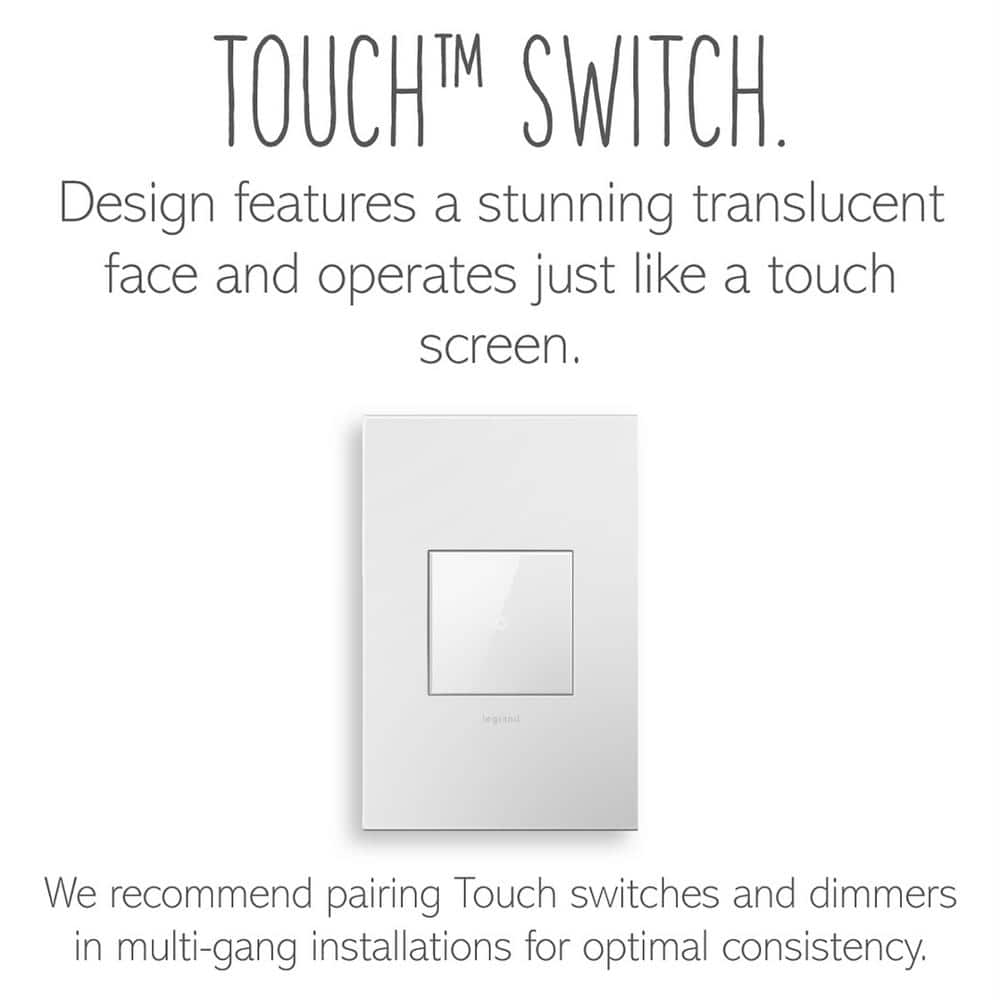 White Glass Face Motion Sensing Touch Light Switch
