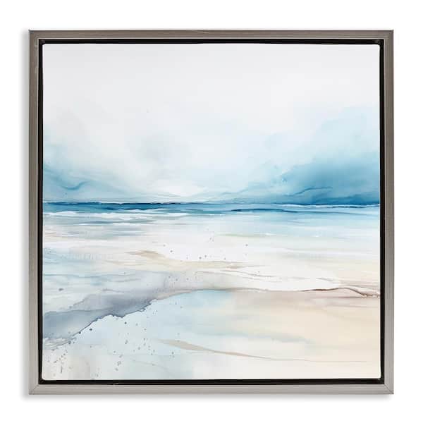 Stupell Industries Nautical Scenery Abstract by Irena Orlov Gray Floater Frame Abstract Graphic Art Print 18 in. x 18 in.