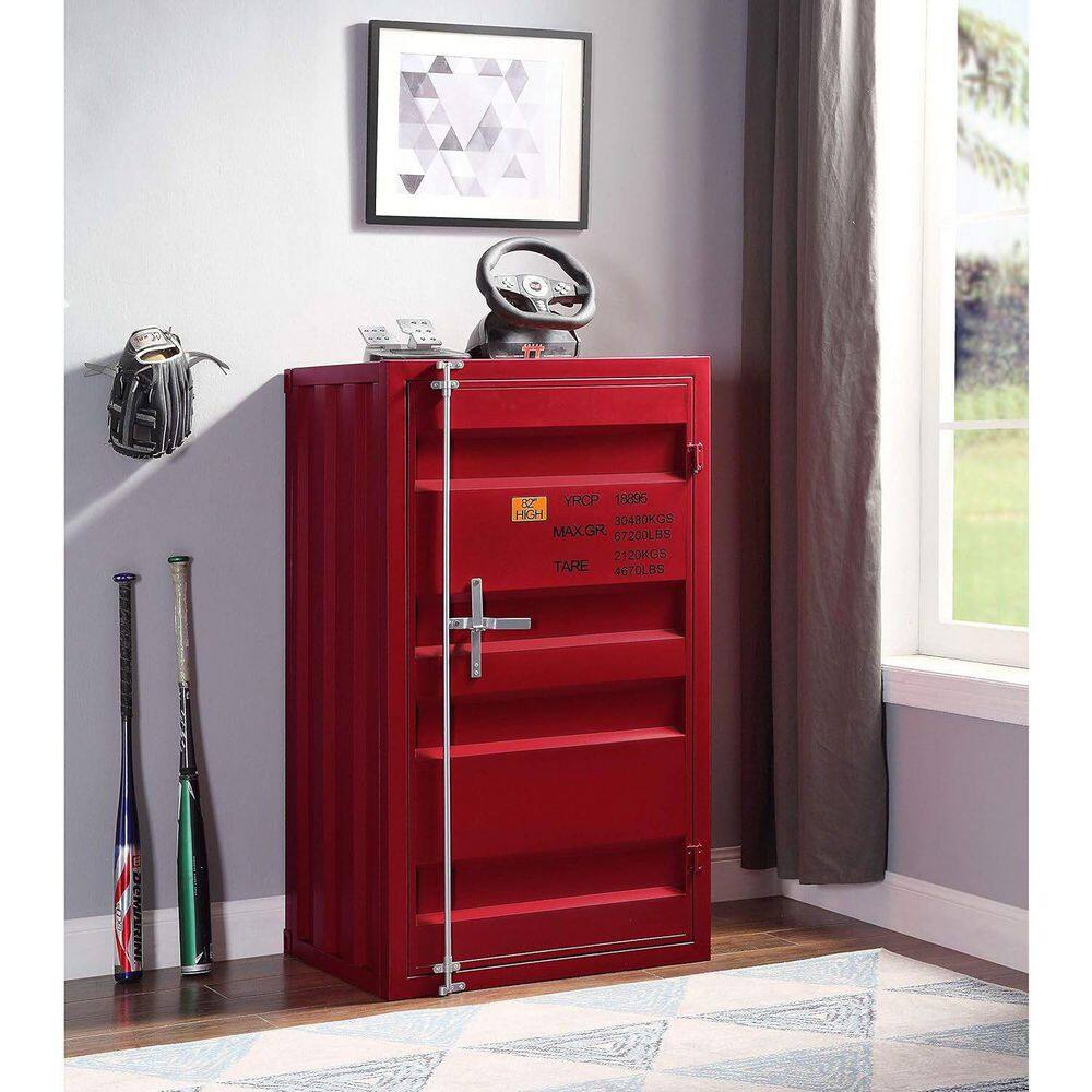 48 in. H Red 4-Drawer 28 in. W Chest of Drawers ideal for bedroom storage chest of drawers collection