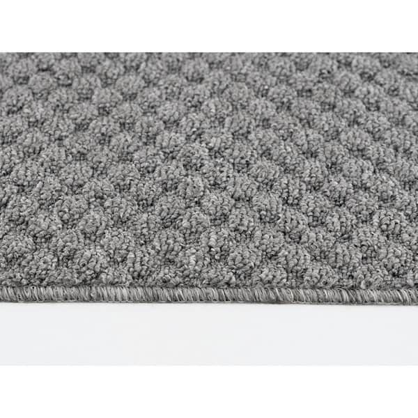 Beverly Rug Diego Solid Gray 20 in. x 59 in. Non-Slip Rubber Back Runner Rug