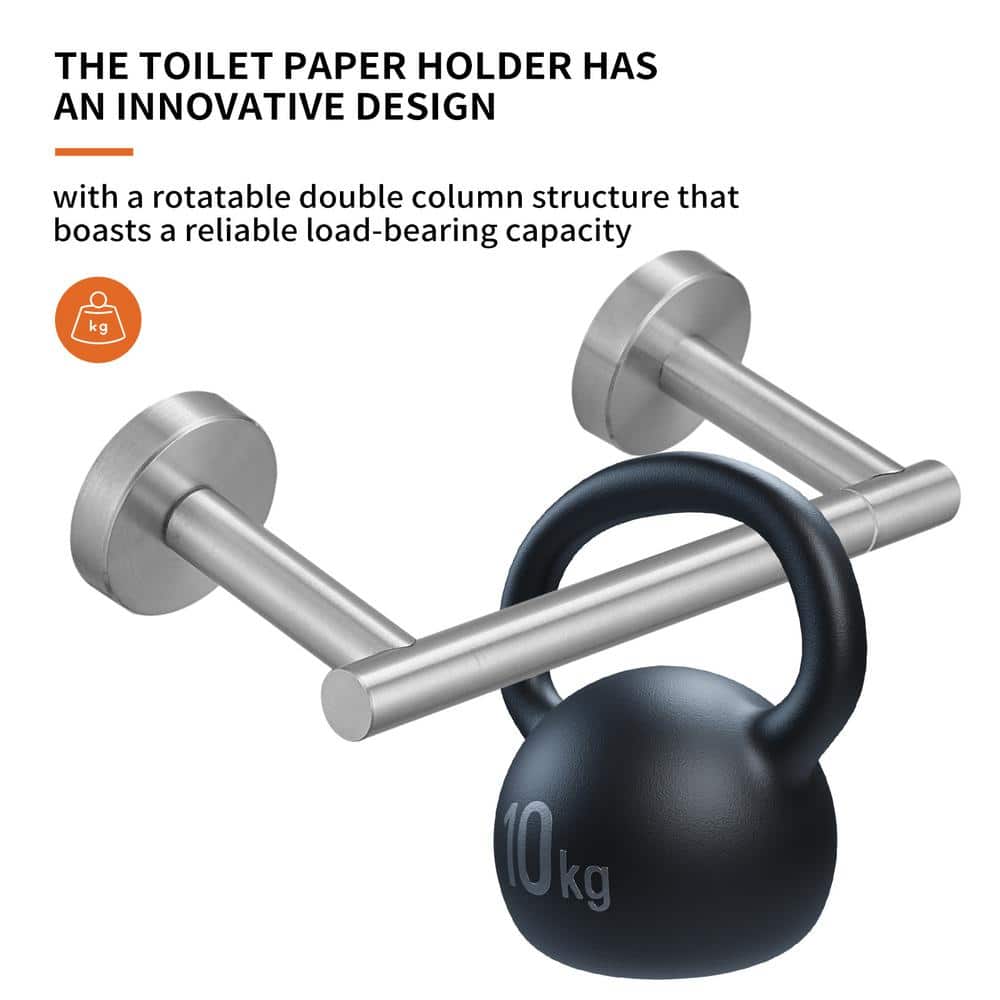 Brushed Nickel Wall Mounted Pivoting Toilet Paper Holder
