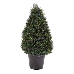 Topiary Ball Japanese Yew, Faux Greenery, 36UV RATED for Outdoor