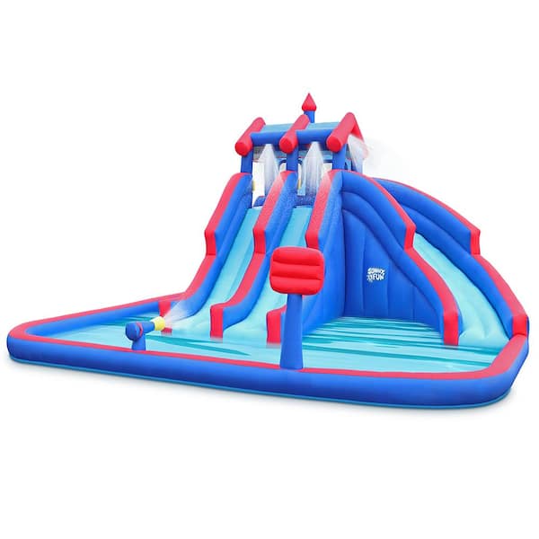 SUNNY & FUN Inflatable Water Slide and Blow up Pool, Kids Water Park for Backyard